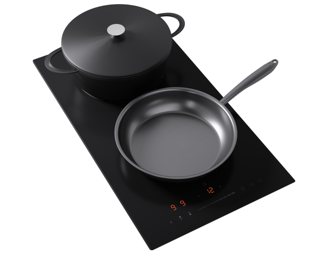 Etna KI129ZT vrijstaande inductie kookplaat met 2 zones