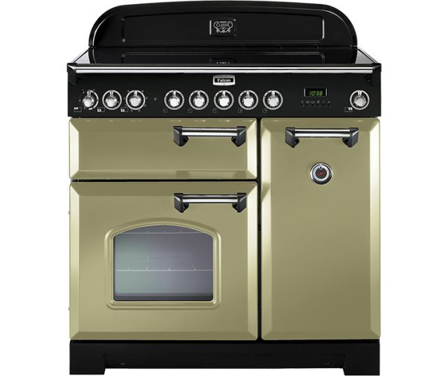 Falcon Classic Deluxe 90 inductie fornuis - olive green