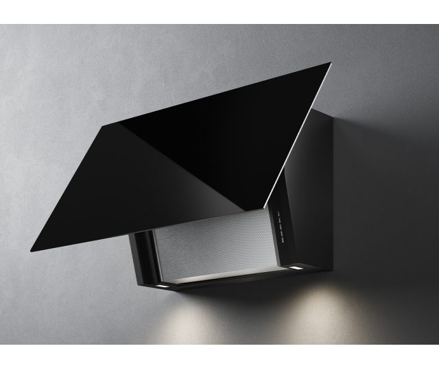 Falmec COVER85BL wand afzuigkap - zwart glas - 85 cm breed