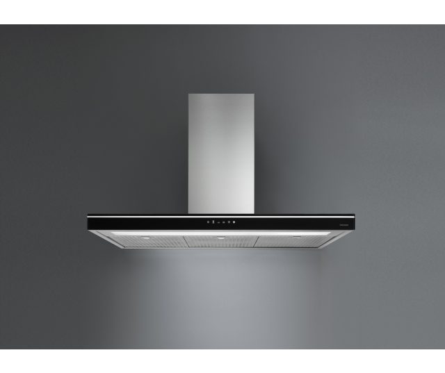 Falmec LUCE90W3BL glas afzuigkap - zwart glas - 90 cm breed