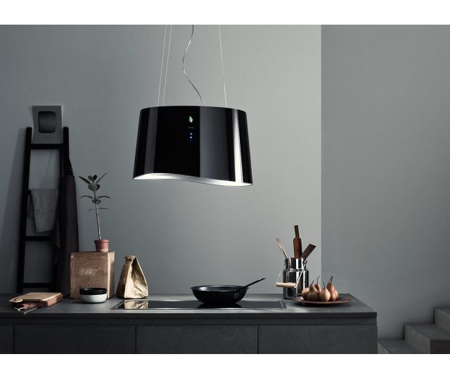 Falmec MAREE66BL eiland afzuigkap - zwart glas - 66 cm breed