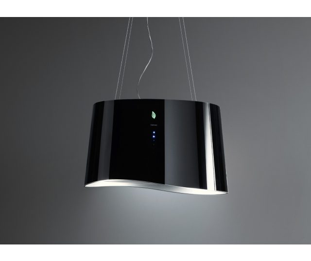 Falmec MAREE66BL eiland afzuigkap - zwart glas - 66 cm breed