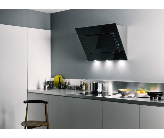 Falmec QUAS90W3W wand afzuigkap - wit glas - 90 cm breed