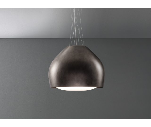 De Falmec SOPHIE54W eiland afzuigkap is ook leverbaar in andere kleuren zoals koper, messing, antraciet en tin