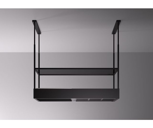 Falmec SPAZIO130BL eiland afzuigkap - zwart glas - 130 cm breed