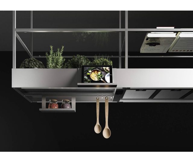 Falmec SPAZIO180 eiland afzuigkap - 180 cm. - rvs