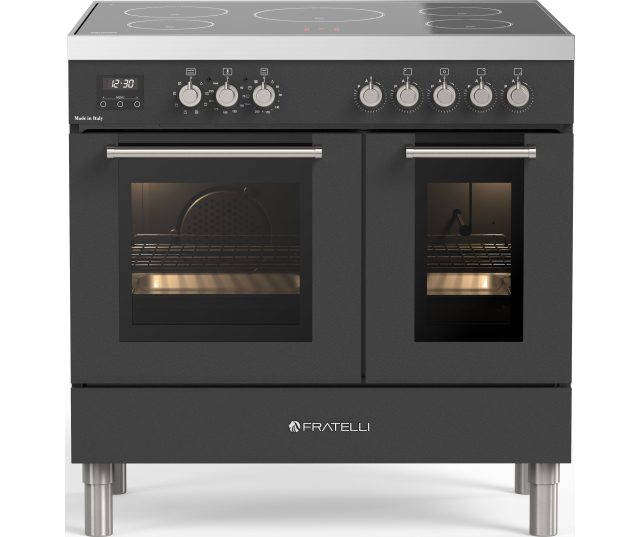 Fratelli MI2920I5FEMANCR inductie fornuis - antraciet - dubbele oven