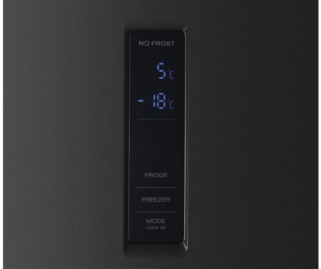 Frilec BONNMD460-WS-150-040CB side-by-side 4-deurs koelkast - blacksteel