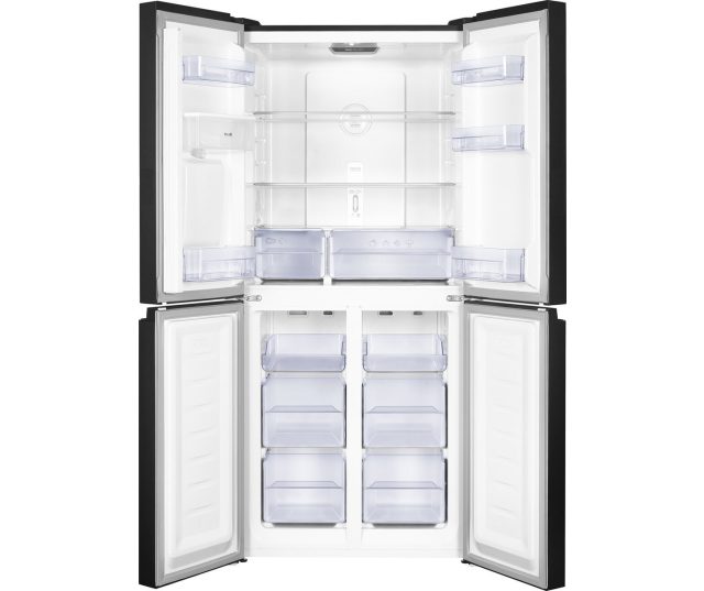 Frilec BONNMD460-WS-150-040CB side-by-side 4-deurs koelkast - blacksteel