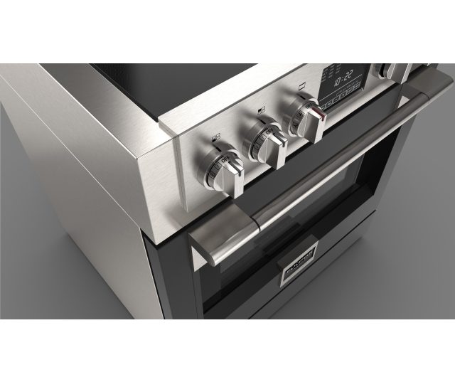 Fulgor Milano FSRC 3004 P MI ED 2F MBK fornuis inductie - zwart - 76,2 cm. breed