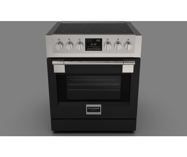 Fulgor Milano FSRC 3004 P MI ED 2F MBK fornuis inductie - zwart - 76,2 cm. breed