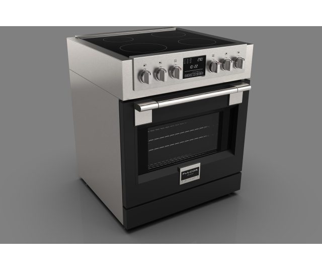 Fulgor Milano FSRC 3004 P MI ED 2F MBK fornuis inductie - zwart - 76,2 cm. breed
