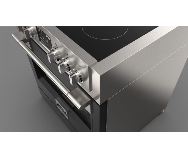 Fulgor Milano FSRC 3004 P MI ED 2F MBK fornuis inductie - zwart - 76,2 cm. breed