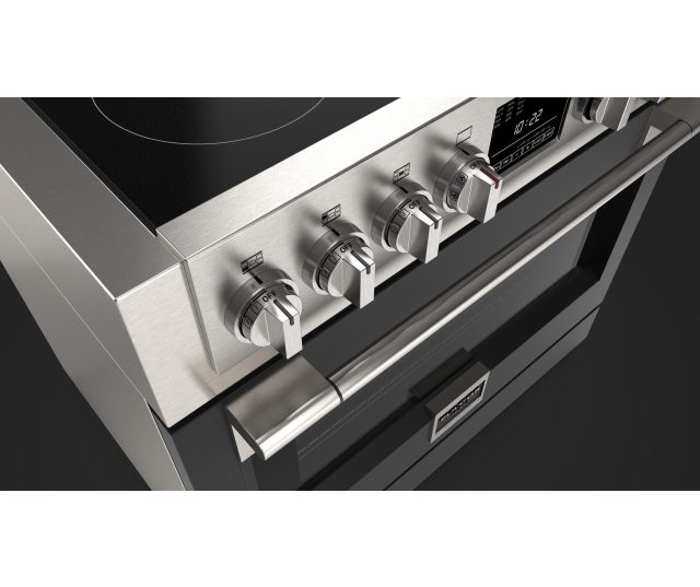 Fulgor Milano FSRC 3605 P MI ED 2F MBK inductie fornuis - zwart - 91,6 cm. breed