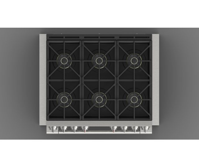 Fulgor Milano FSRC 3606 P MG ED 2F MBK gas fornuis - 91 cm. breed - zwart