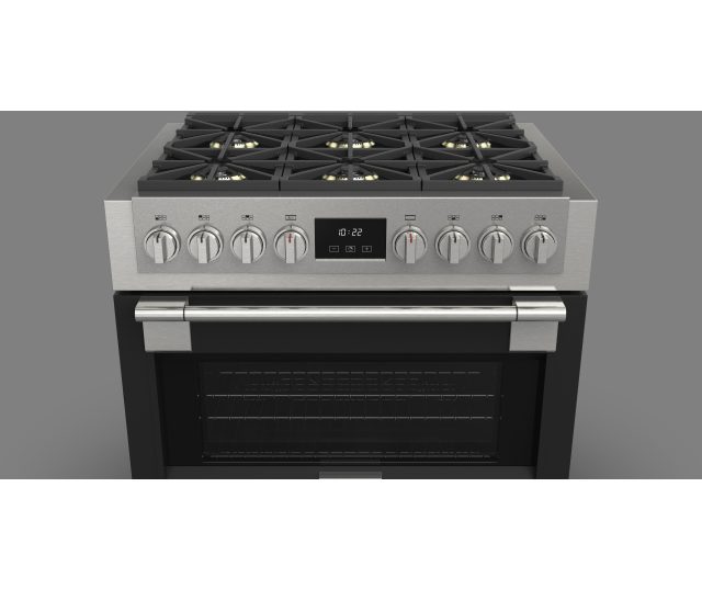 Fulgor Milano FSRC 3606 P MG ED 2F MBK gas fornuis - 91 cm. breed - zwart