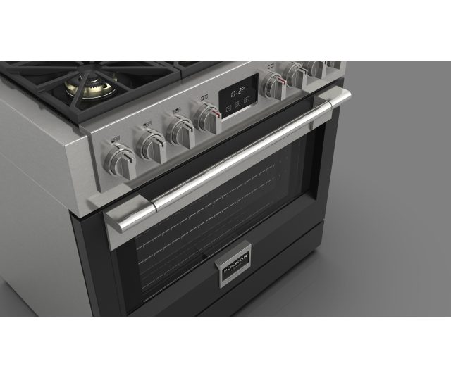 Fulgor Milano FSRC 3606 P MG ED 2F MBK gas fornuis - 91 cm. breed - zwart