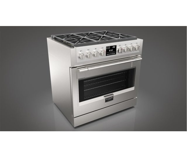 Fulgor Milano FSRC 3606 P MG ED 2F X gas fornuis - 91 cm. breed - rvs