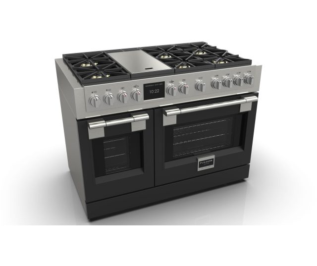 Fulgor Milano FSRC 4807 2P MK 2F MBK gas fornuis - 121,6 cm. breed - zwart