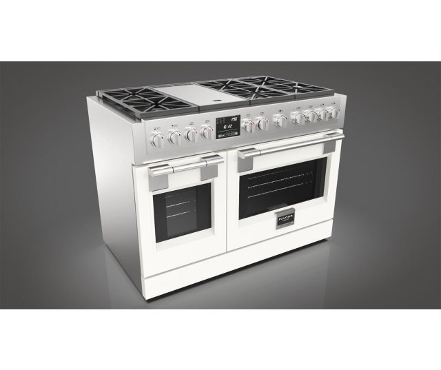Fulgor Milano FSRC 4807 2P MK 2F X gas fornuis - 121,6 cm. breed - rvs