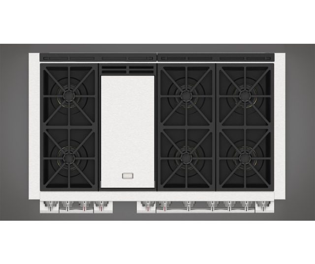 Fulgor Milano FSRC 4807 2P MK 2F X gas fornuis - 121,6 cm. breed - rvs