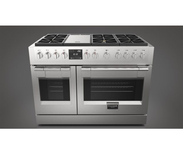 Fulgor Milano FSRC 4807 2P MK 2F X gas fornuis - 121,6 cm. breed - rvs
