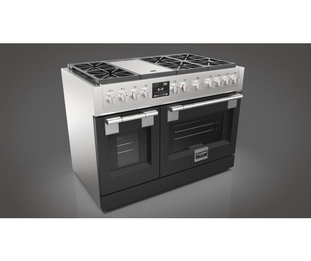 Fulgor Milano FSRC 4807 2P MK 2F X gas fornuis - 121,6 cm. breed - rvs
