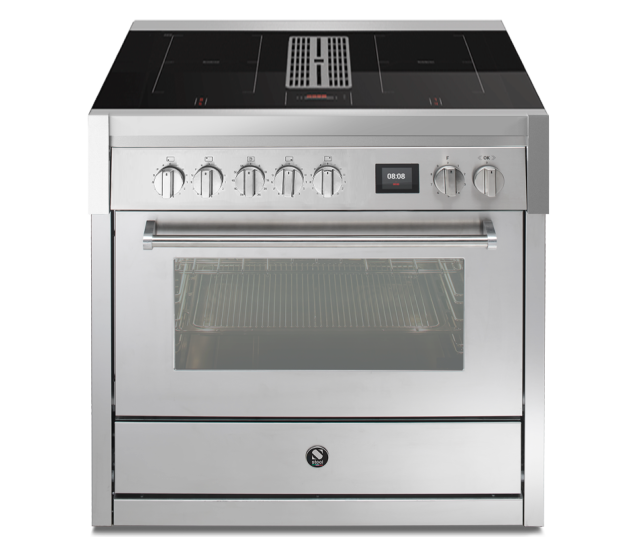STEEL fornuis inductie Mistral Genesi GQ9S-4FIKW rvs