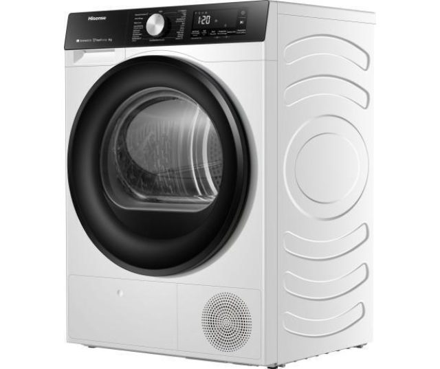 Hisense DH3S802BW3 warmtepomp droger met verwisselbare draairichting deur