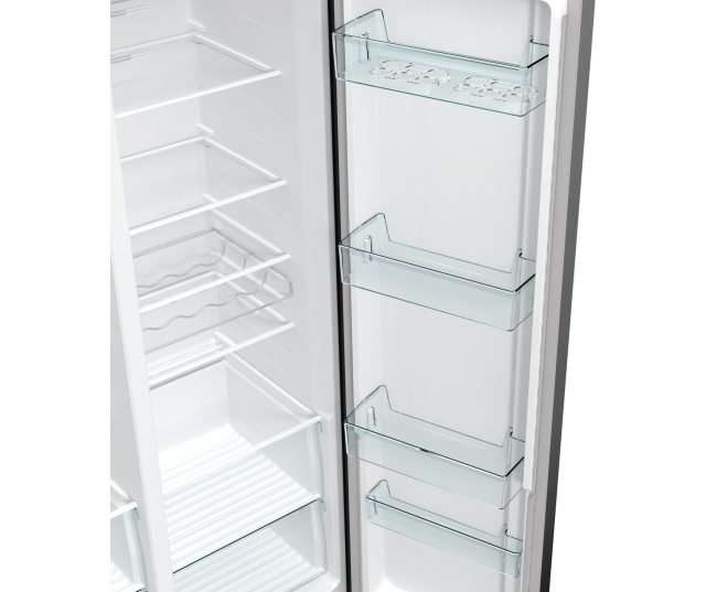 Hisense RS711N4AFE blacksteel side-by-side koelkast