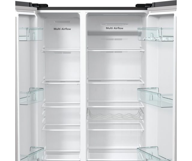 Hisense RS711N4AFE blacksteel side-by-side koelkast