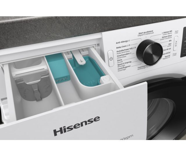 Hisense WF3V943BW/BLX wasmachine met wifi en energieklasse A label