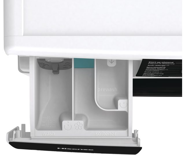 Hisense WF5V863BW wasmachine met WiFi, stoom, 8 kg en 1600 toeren