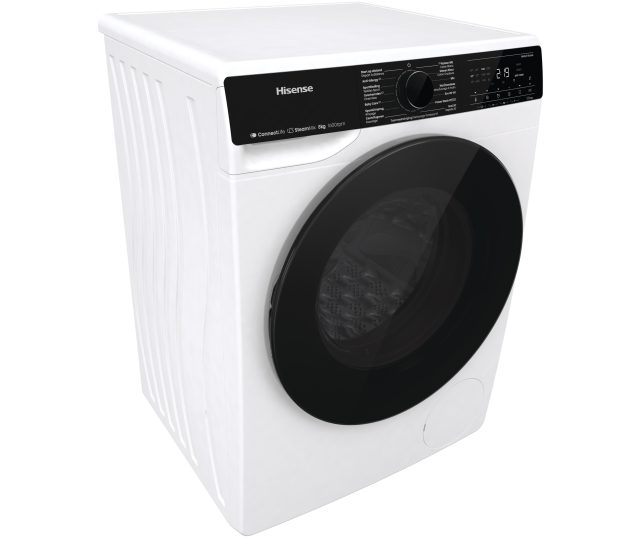 Hisense WF5V863BW wasmachine met WiFi, stoom, 8 kg en 1600 toeren