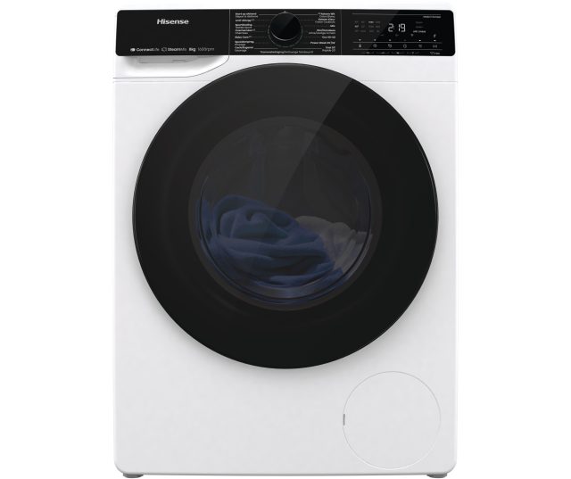 Hisense WF5V863BW wasmachine met WiFi, stoom, 8 kg en 1600 toeren
