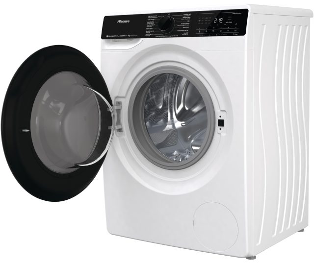 Hisense WF5V863BW wasmachine met WiFi, stoom, 8 kg en 1600 toeren