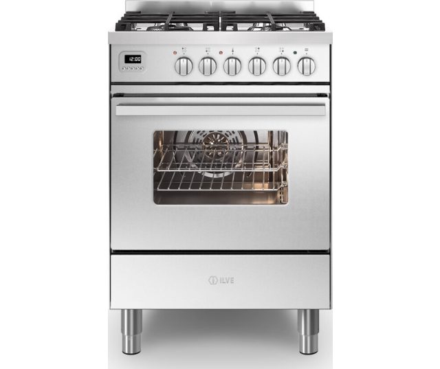 Klik en bekijk de ILVE L06WM3/SS Ilve L06WMP/SS fornuis rvs - 60 cm. breed