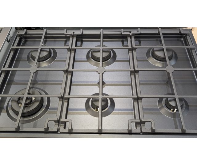 ILVE LD096WSCM3/MGD kookplaat met ergonomische plaatsing van branders en veilige ontsteking