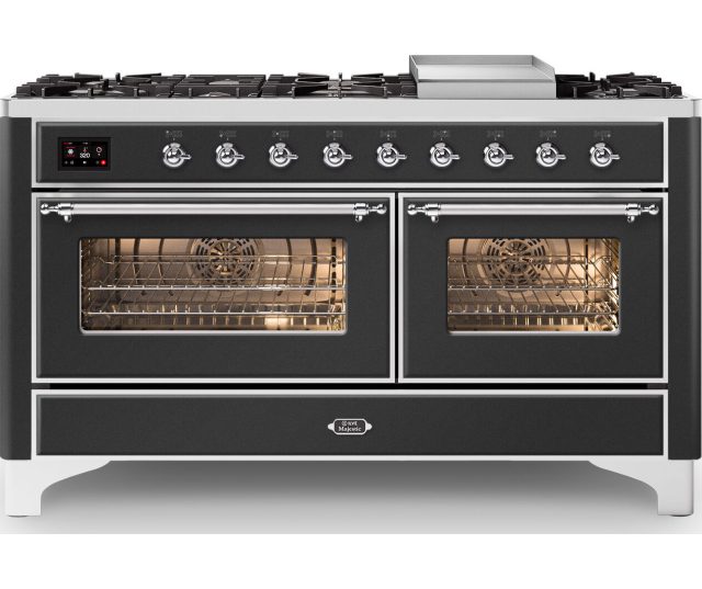 Ilve M15FDNE3/MG fornuis - mat grafiet - 150 cm. breed