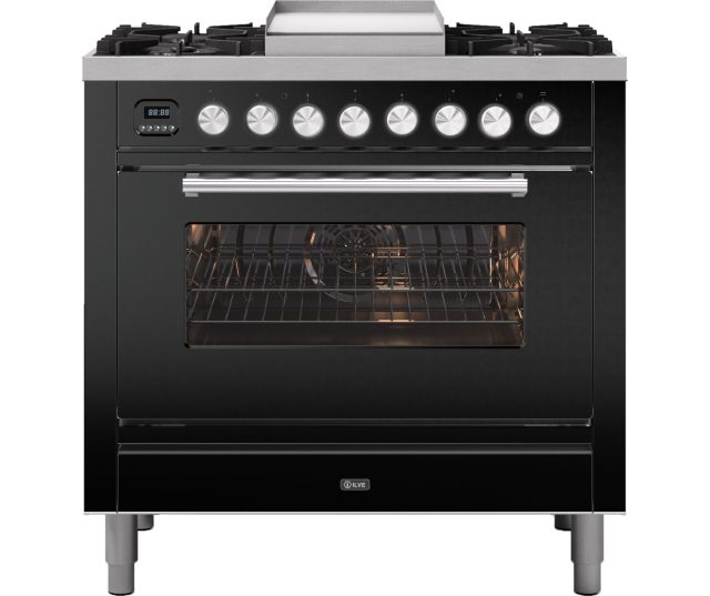 Ilve P09FWE3/MG fornuis mat grafiet - 90 cm. breed
