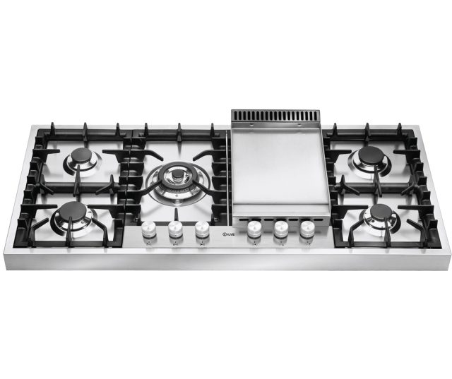 Ilve HAP125FD/SS kookplaat inbouw rvs - 125 cm. breed
