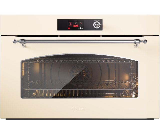 Ilve OV91SNT3/AWC inbouw oven - antiek wit/chroom - 90 cm. breed