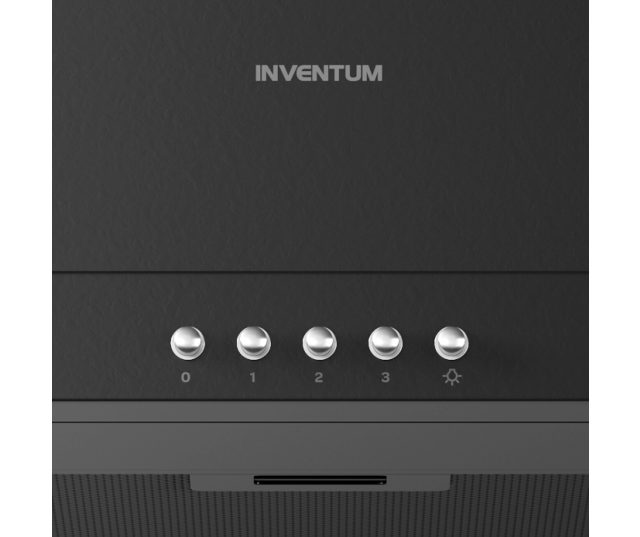 Inventum AKB9005ZWA zwarte wand afzuigkap - 90 cm. breed