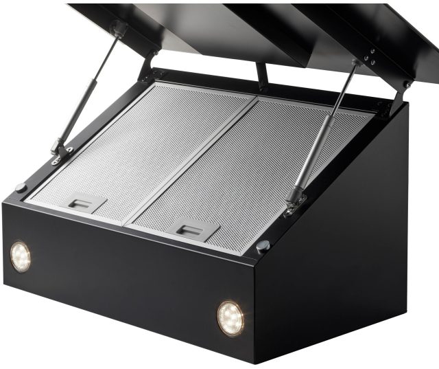 Inventum AKD8005ZWA anti-hoofdstoot wand afzuigkap - zwart - 80 cm