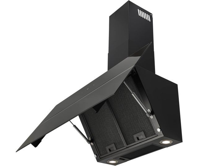 Inventum AKD9015GTZ schuine afzuigkap - 90 cm - zwart