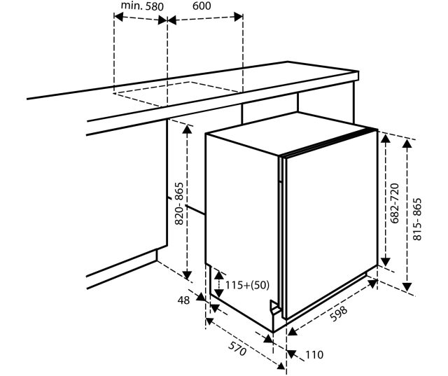 Inventum IVW6050A inbouw vaatwasser - zeer stil 42 dB