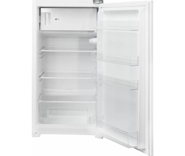 De Inventum IKV1022S inbouwkoelkast heeft een praktisch verstelbaar interieur met twee groentelades onderin het koelgedeelte