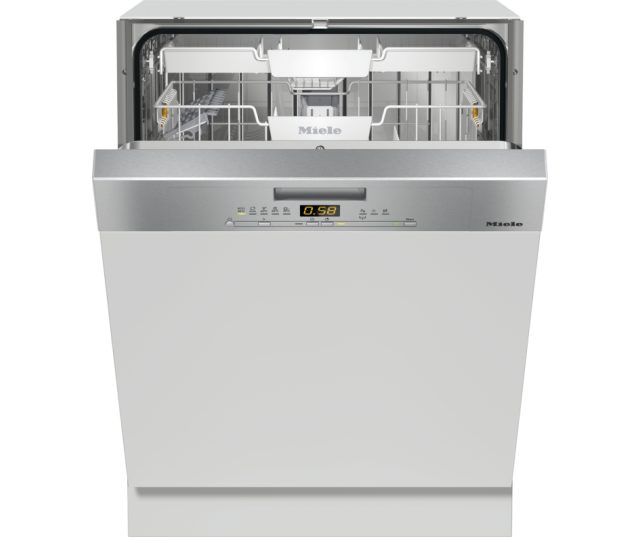 Miele G5022SCI CLST inbouw vaatwasser - half geintegreerd met rvs bedieningspaneel