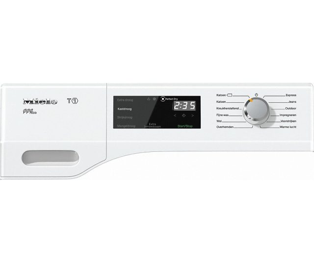 Bedieningspaneel van de Miele TCE730WP warmtepomp droger