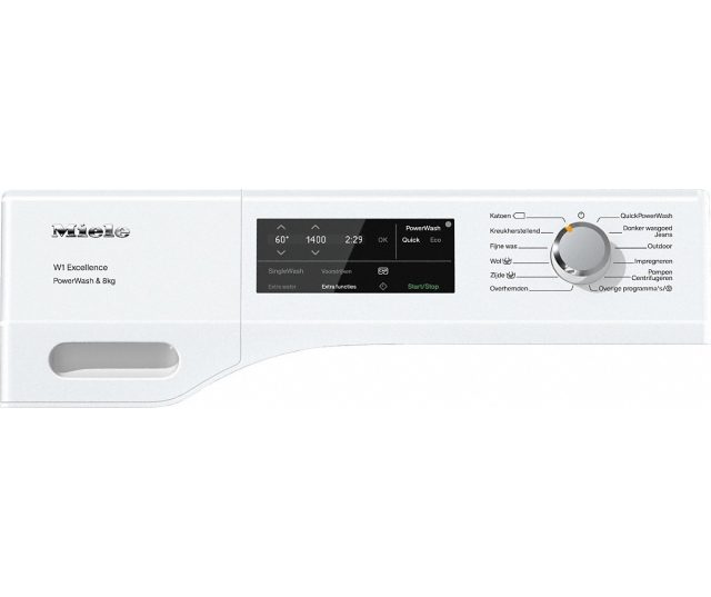 Bedieningspaneel van de MIELE wasmachine WEE335WPS